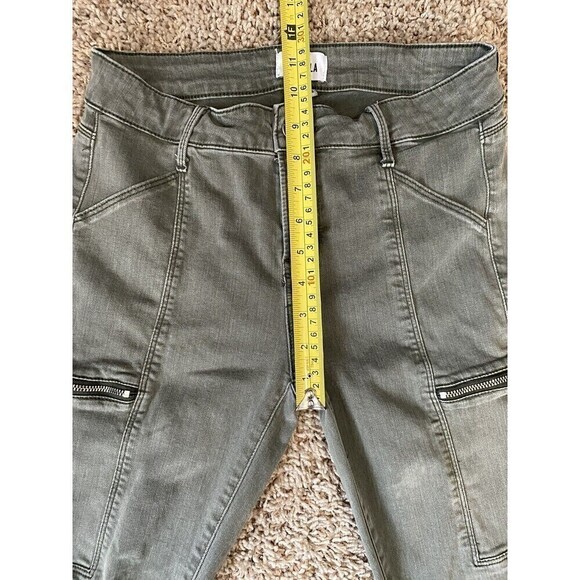 PISTOLA Revolve Womens Olive Zipper Pocket Hunter Cargo Jeans In Eden Size 26 - Picture 7 of 9
